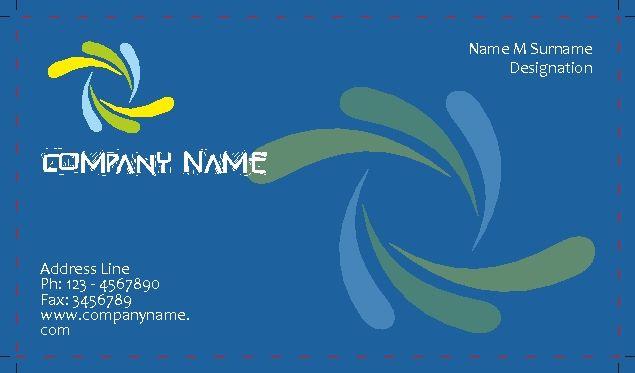 Dark Blue and Green Logo - Business Card Single Side