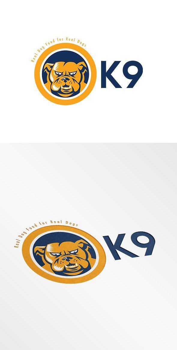 Dog Food Logo - K9 Real Dog Food Logo ~ Logo Templates ~ Creative Market