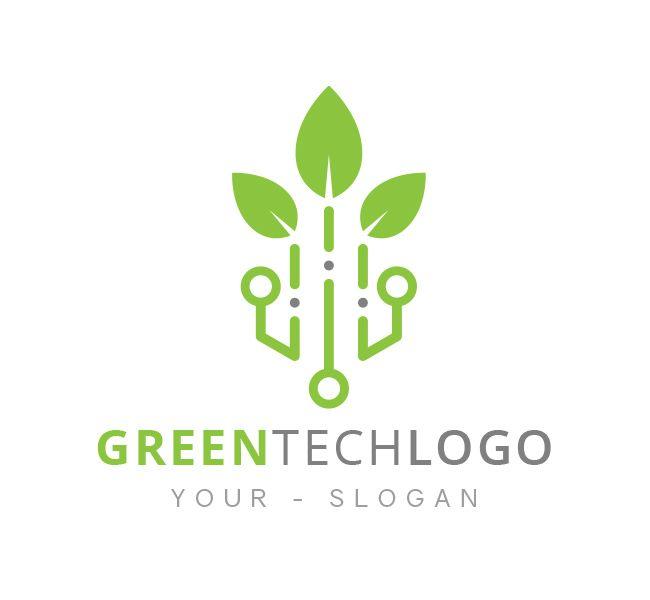 Tech Logo - Green Tech Logo & Business Card Template Design Love