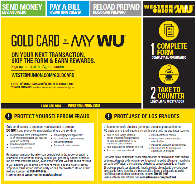 Western Union Money Order Logo - Send Money In Person. Send Money from a Location