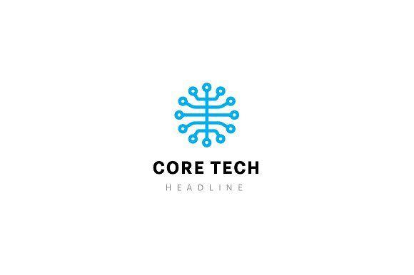 Tech Logo - Core tech logo. Logo Templates Creative Market