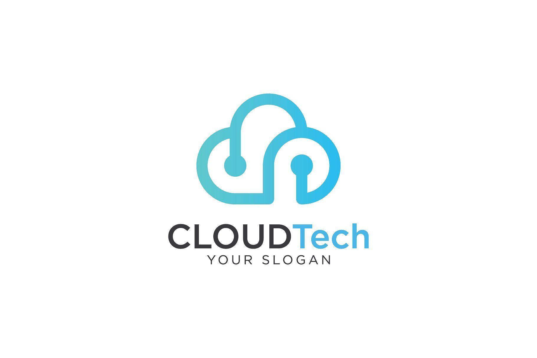 Tech Logo - Cloud Tech Logo Design #logo #design #template #cloud #technology