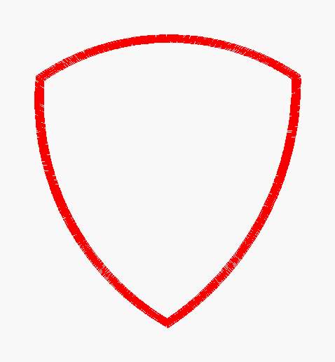 Red Triangle Shield Logo - Rounded Triangle Shield eight sizes