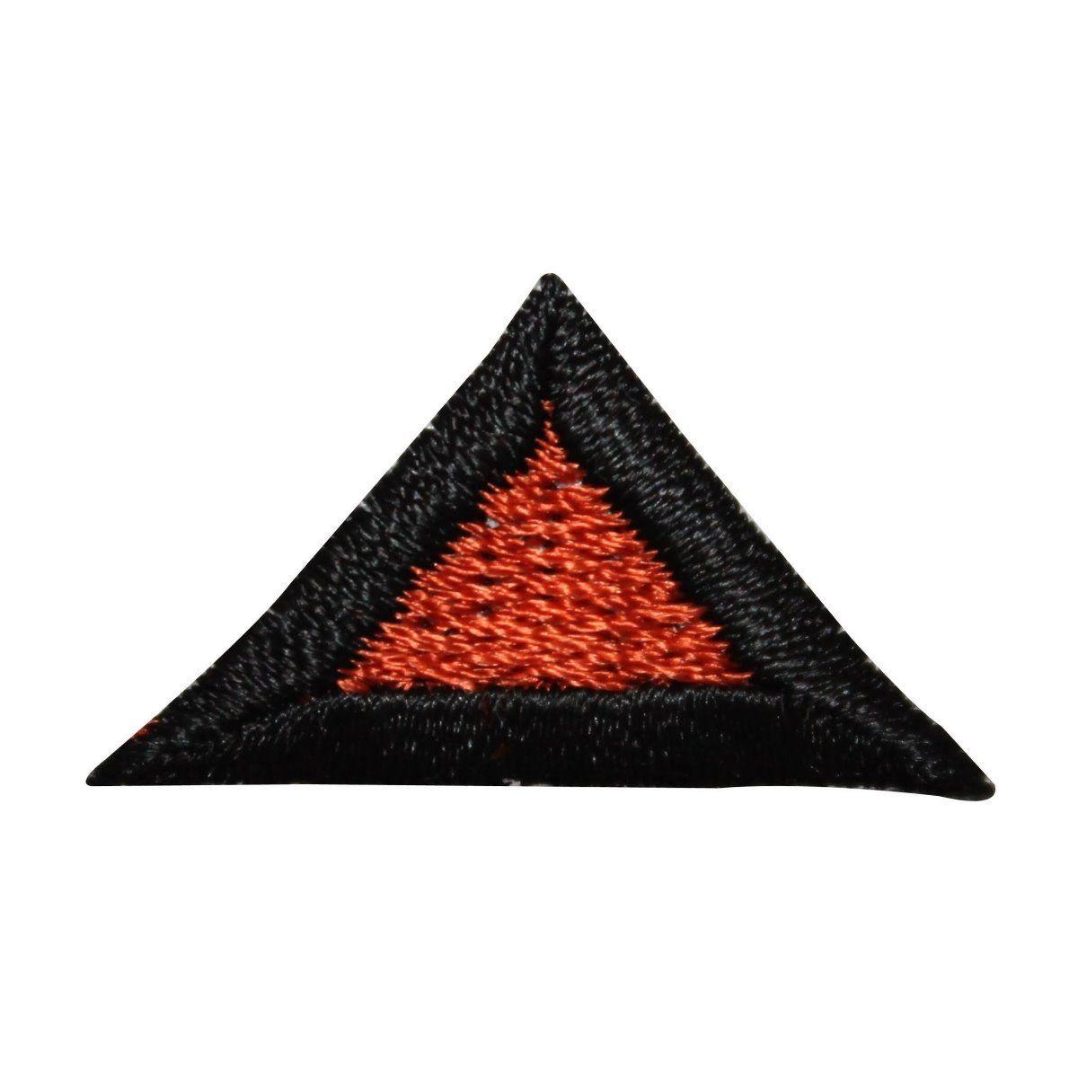 Red Triangle Shield Logo - ID 8823 Lot of 3 Red Triangle Symbol Patch Shape Embroidered | Etsy