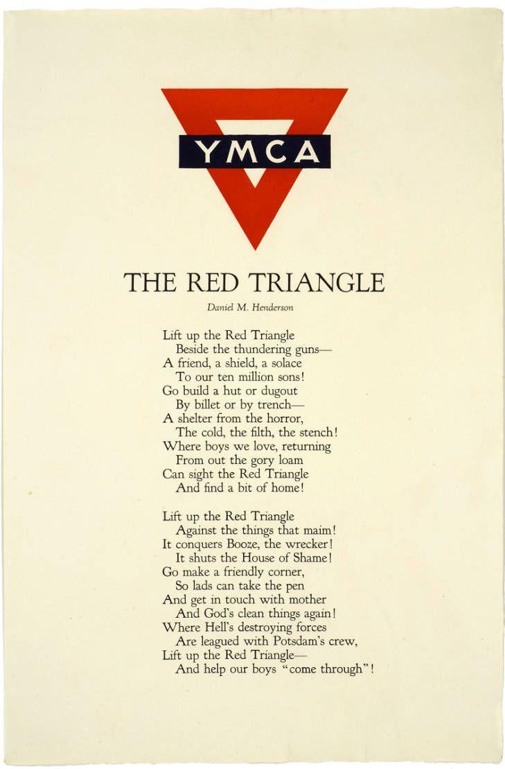 Red Triangle Shield Logo - World War I Poster Red Triangle Archives Digital