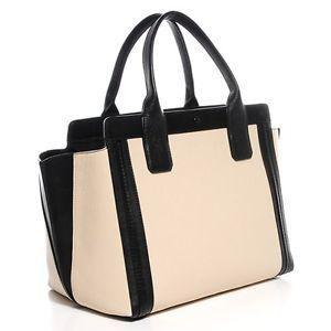 Chloe Bag Logo - Chloe Alison east west tote hand bag Husky white black smooth ...