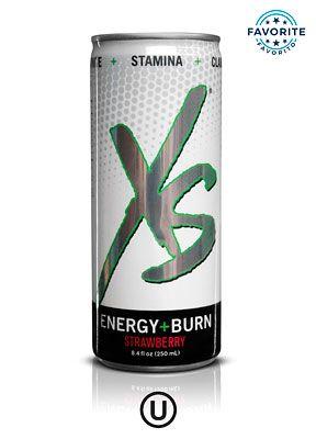XS Energy Drink Logo - XS™ Energy + Burn - Strawberry - 12 Cans