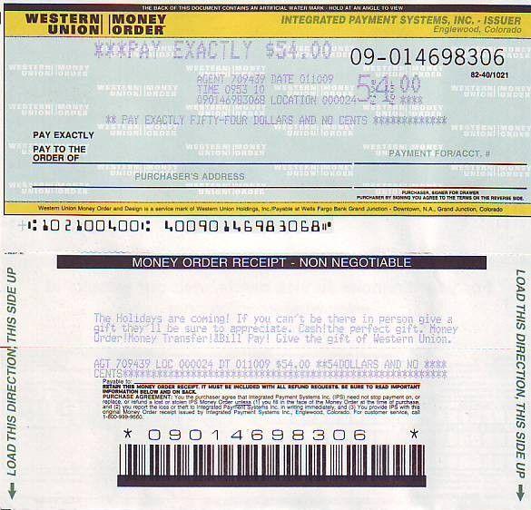 Western Union Money Order Logo - picture western union money order | blank money order | Places to ...