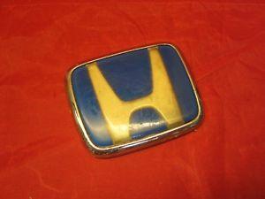 Old Honda Logo - Old School HONDA Logo Emblem - Blue & Chrome - Worn Civic/Accord | eBay