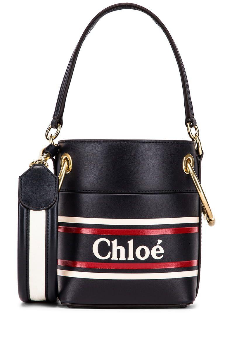 Chloe Bag Logo - Buy Original Chloe Roy Bucket Logo & Stripe Shoulder Bag at ...