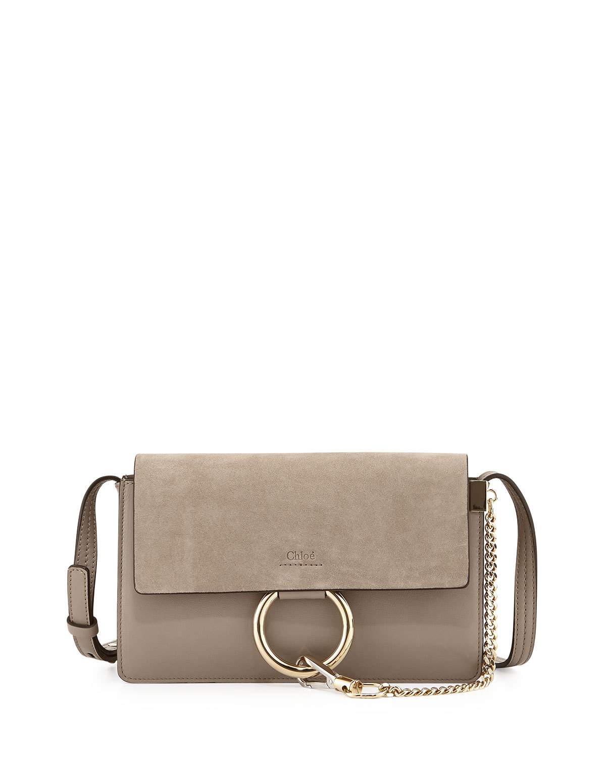 Chloe Bag Logo - Chloe Faye Small Suede Shoulder Bag