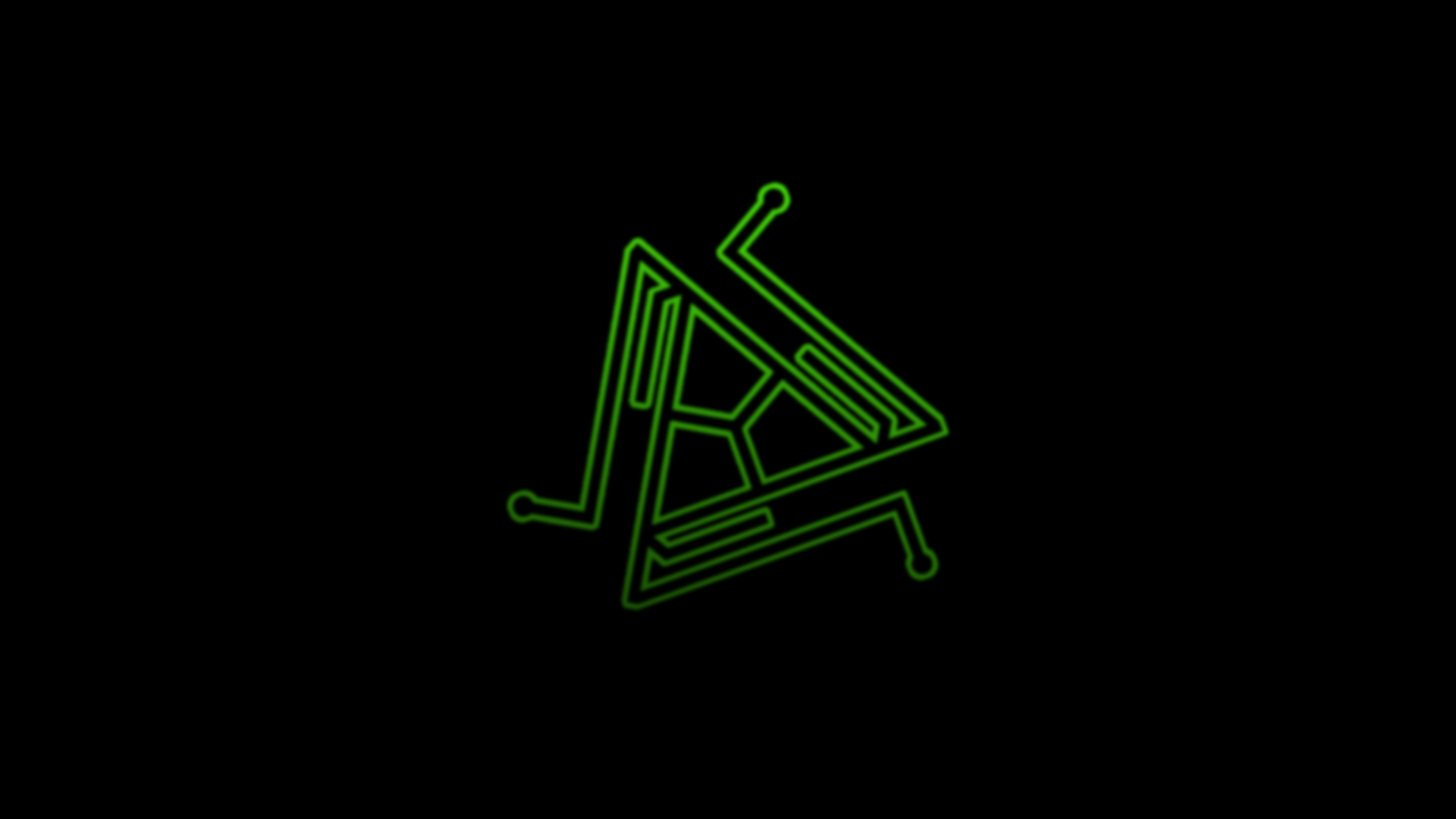 Razer Logo - Made a custom geometric Razer Logo. Here are some wallpaper for it