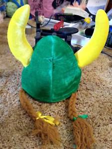 Green and Gold Viking Logo - Green & Gold Viking Hat with Plaits. Accessories. Gumtree Australia
