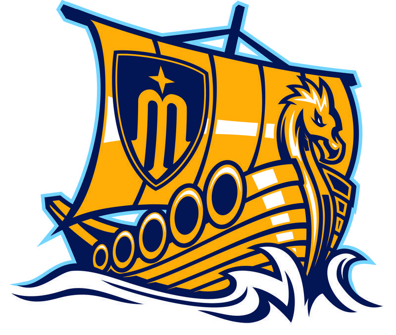 Green and Gold Viking Logo - Marina High School