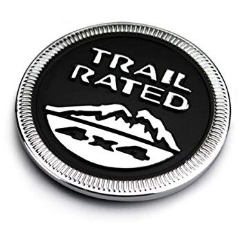 Jeep Black Logo - VXAR Emblem Badge Jeep Trail Rated 4x4 Trunk Tailgate