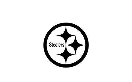 Steelers Logo - Amazon.com: WHITE PITTSBURG STEELERS LOGO DECAL WINDOW NEW STICKER ...