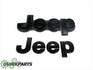 Jeep Black Logo - 14-16 Jeep Grand Cherokee FRONT & REAR BLACKED OUT JEEP EMBLEM BADGE ...
