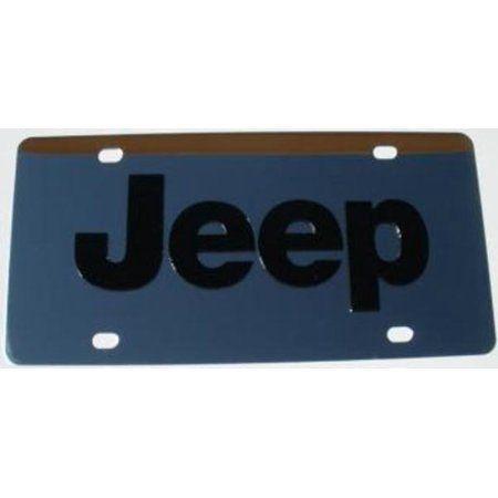 Jeep Black Logo - Jeep Black Logo Stainless Steel License Plate - Walmart.com