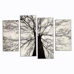 Famos Black Tree Logo - Discount Black Tree Art Canvas. Wall Art Black White Tree Canvas