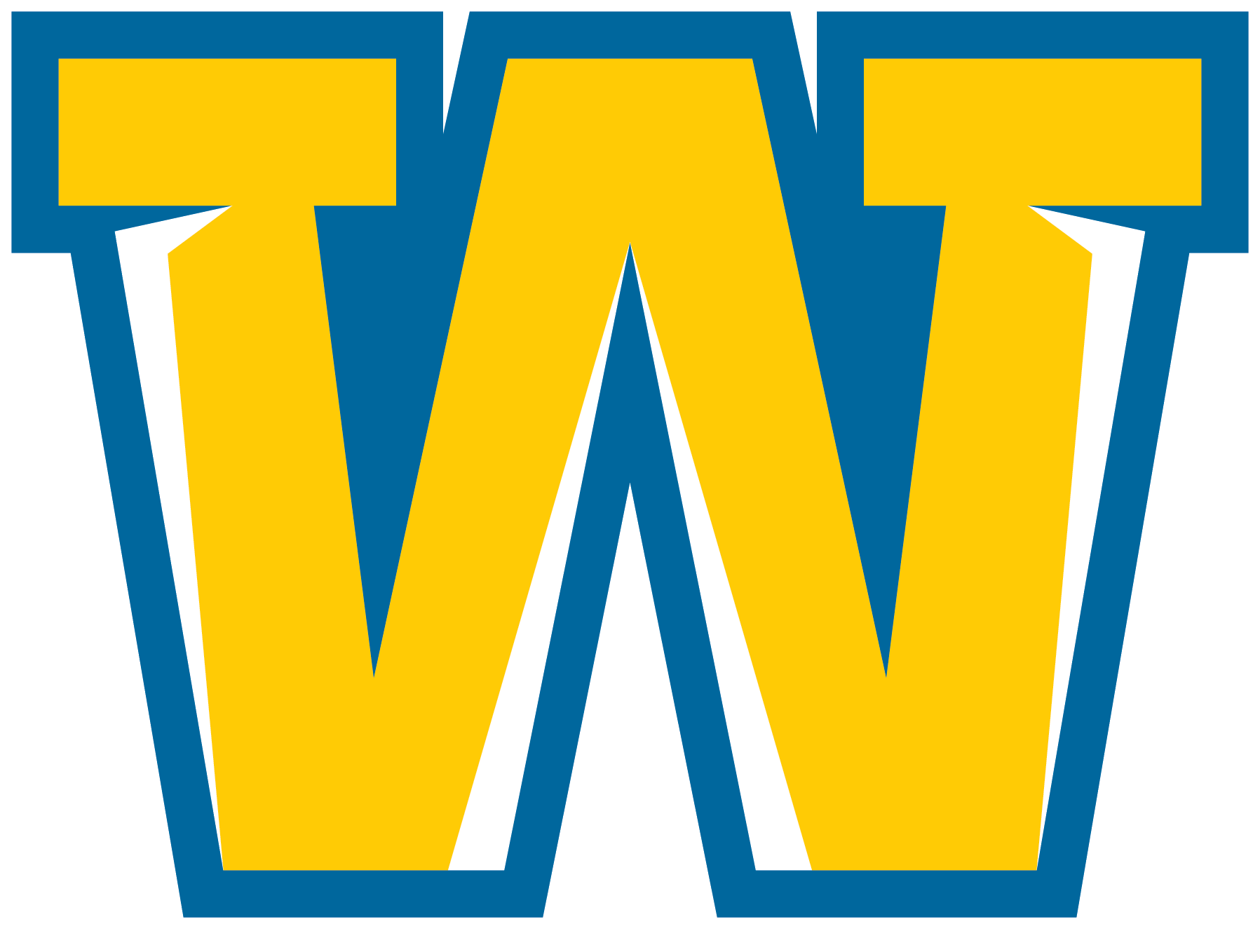 Yellow Blue and White Logo - Athletic Logos Family Catholic Schools
