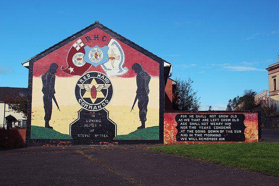 Famos Black Tree Logo - Red Hand Commando Mural in Shankhill of Paddy Campbell's