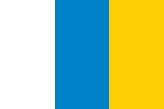 Blue White Yellow Flag Logo - Canary Islands (Autonomous Community, Spain)