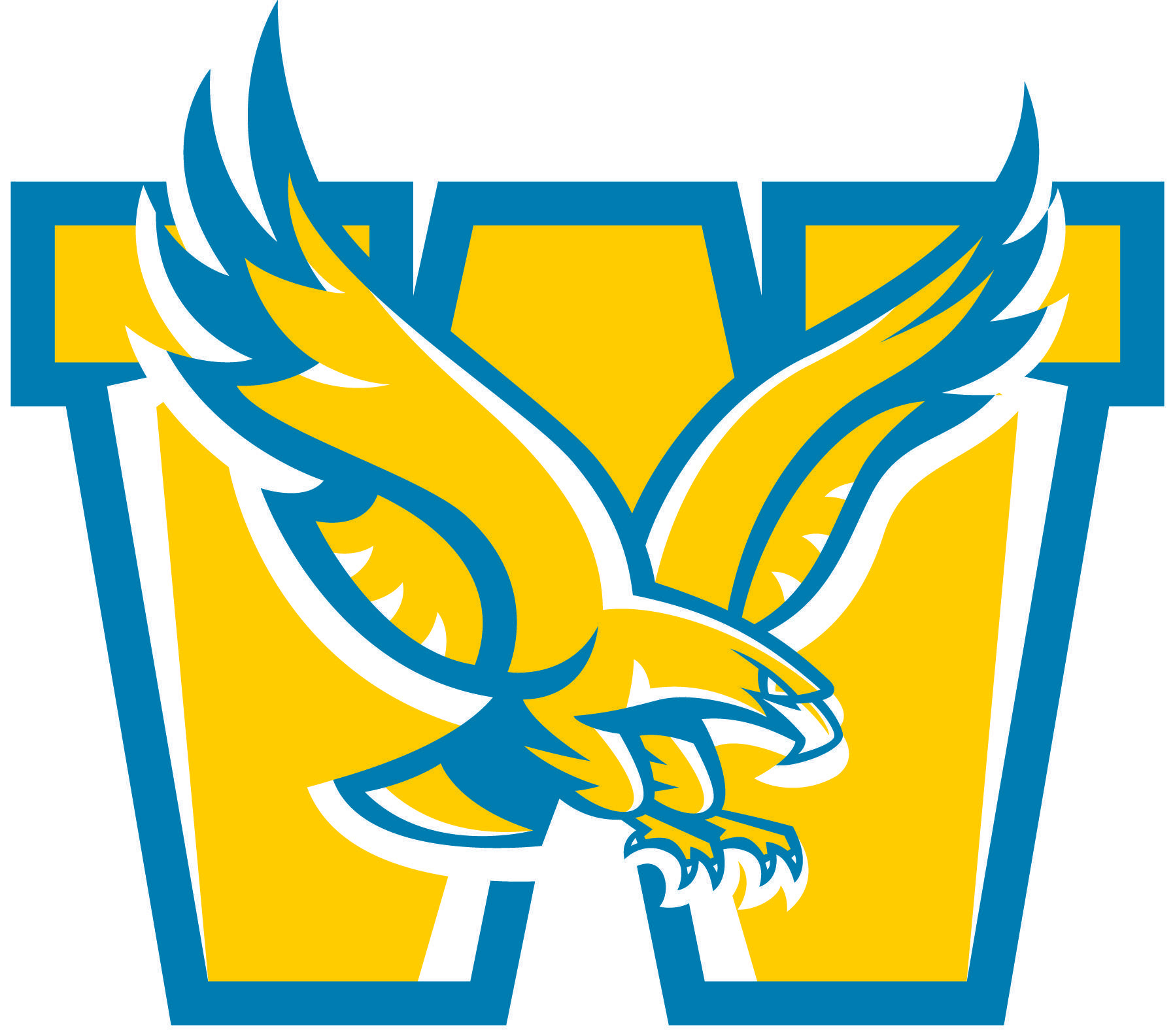 Yellow Blue and White Logo - Athletic Logos - Holy Family Catholic Schools