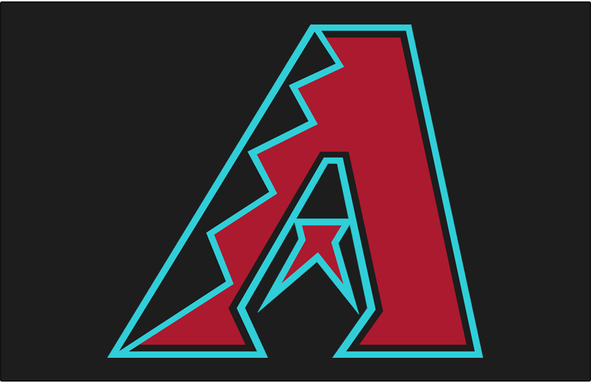 Teal Black and Red Logo - Arizona Diamondbacks Cap Logo - National League (NL) - Chris ...