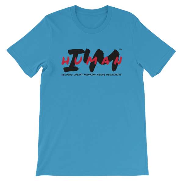 Teal Black and Red Logo - Solid-Colored T-Shirts w/ Black & Red Logo – aBeardedBaldGuy