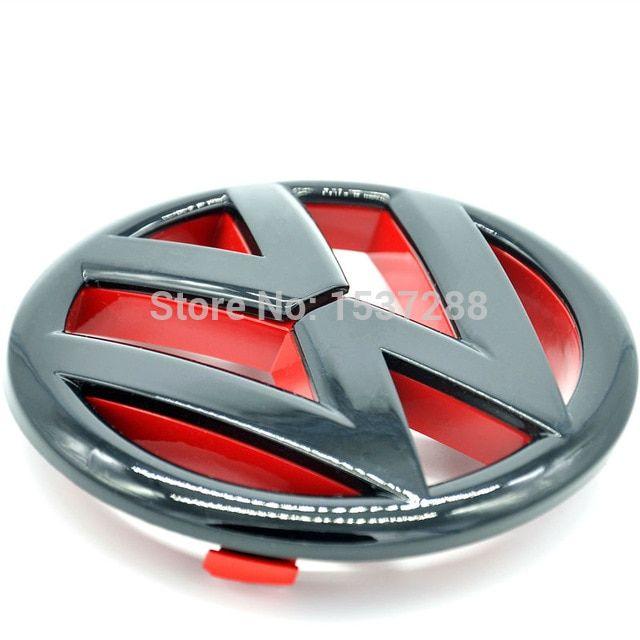 Teal Black and Red Logo - VW For POLO 6R MK5 GTI Emblem gloss Black/Red Front Grill & Rear ...