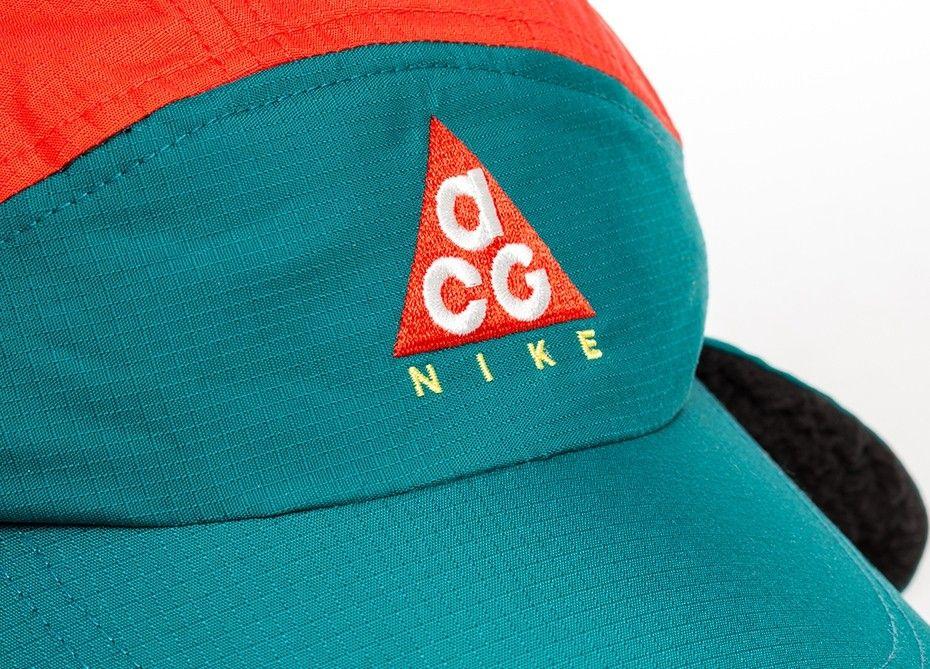 Teal Black and Red Logo - Nike ACG Tailwind Cap Sherpa (Geode Teal / Habanero Red / Black ...
