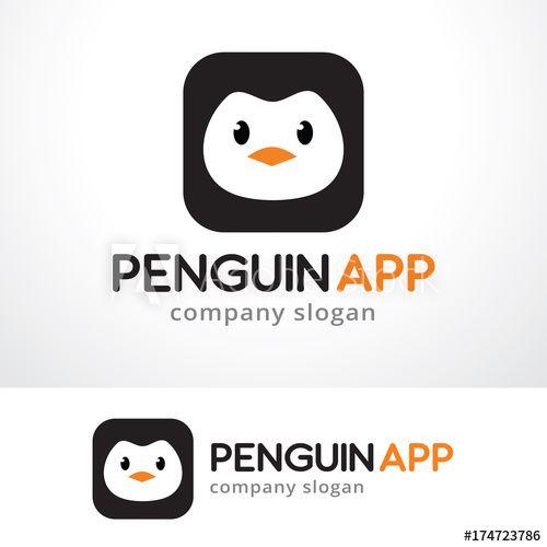 Orange Penguin Logo - Penguin Logo Template Design Vector, Emblem, Design Concept ...