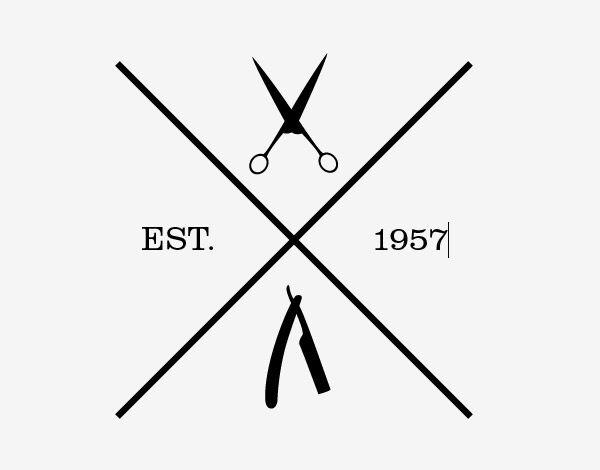 Thin Cross Logo - Create a Trendy Vintage Style Barber Logo in Illustrator