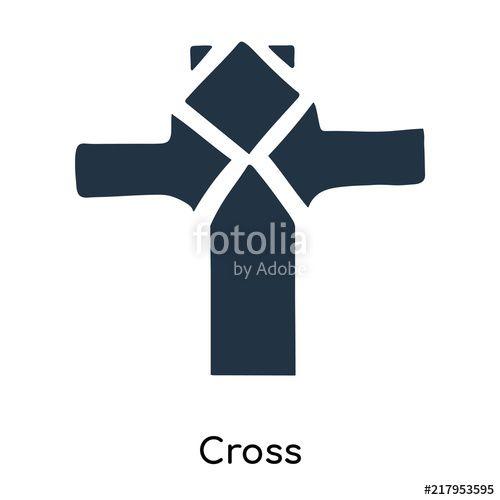 Thin Cross Logo - Cross icon vector isolated on white background, Cross sign ...