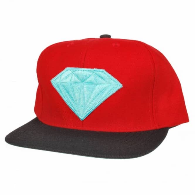 Teal Black and Red Logo - Diamond Supply Co. Diamond Emblem Snapback Cap - Red/Black - SKATE ...