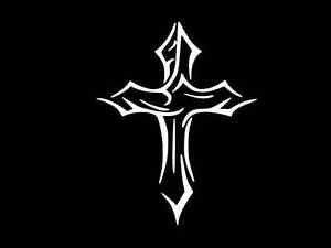 Thin Cross Logo - Crucifix Tribal Cross Thin Vinyl Decal Car Sticker Wall Truck CHOOSE ...