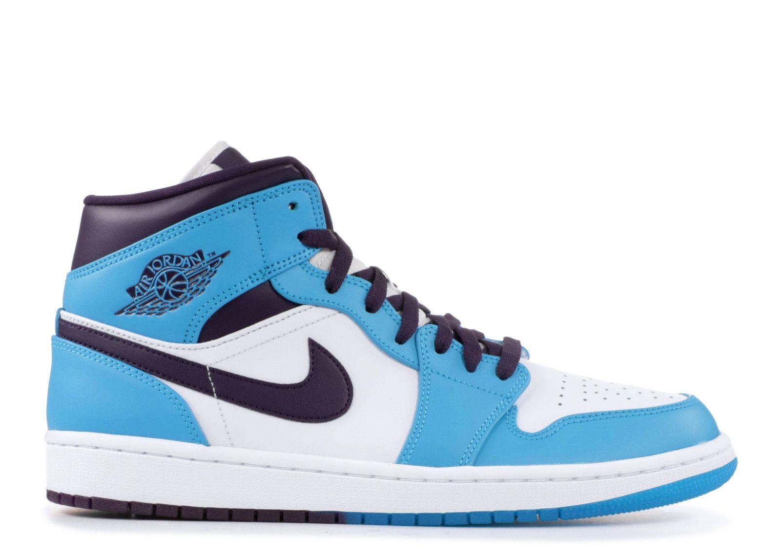 Purple and Blue Jordan Logo - Air Jordan 1 Mid - Air Jordan - 554724 415 - blue lagoon/grand ...