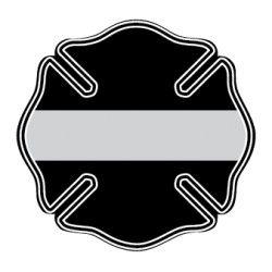 Thin Cross Logo - Thin Silver Line Maltese Cross Reflective Decals
