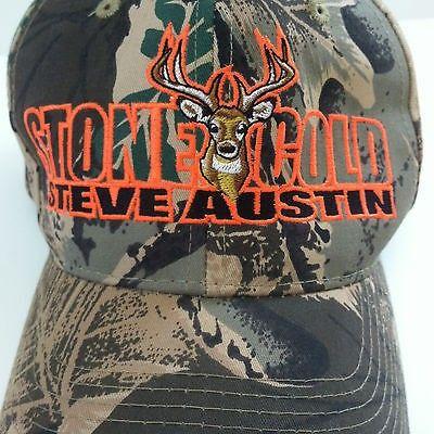 Camo Austin Logo - Rare WWF WWE Stone Cold Steve Austin Camo Snapback Trucker Baseball ...