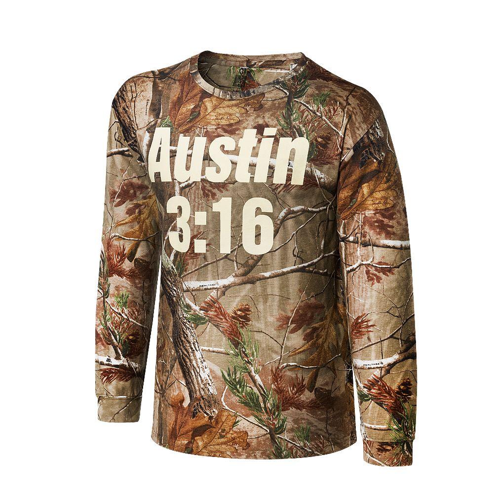 Camo Austin Logo - Stone Cold Steve Austin REALTREE® Camo Long Sleeve Shirt - WWE US