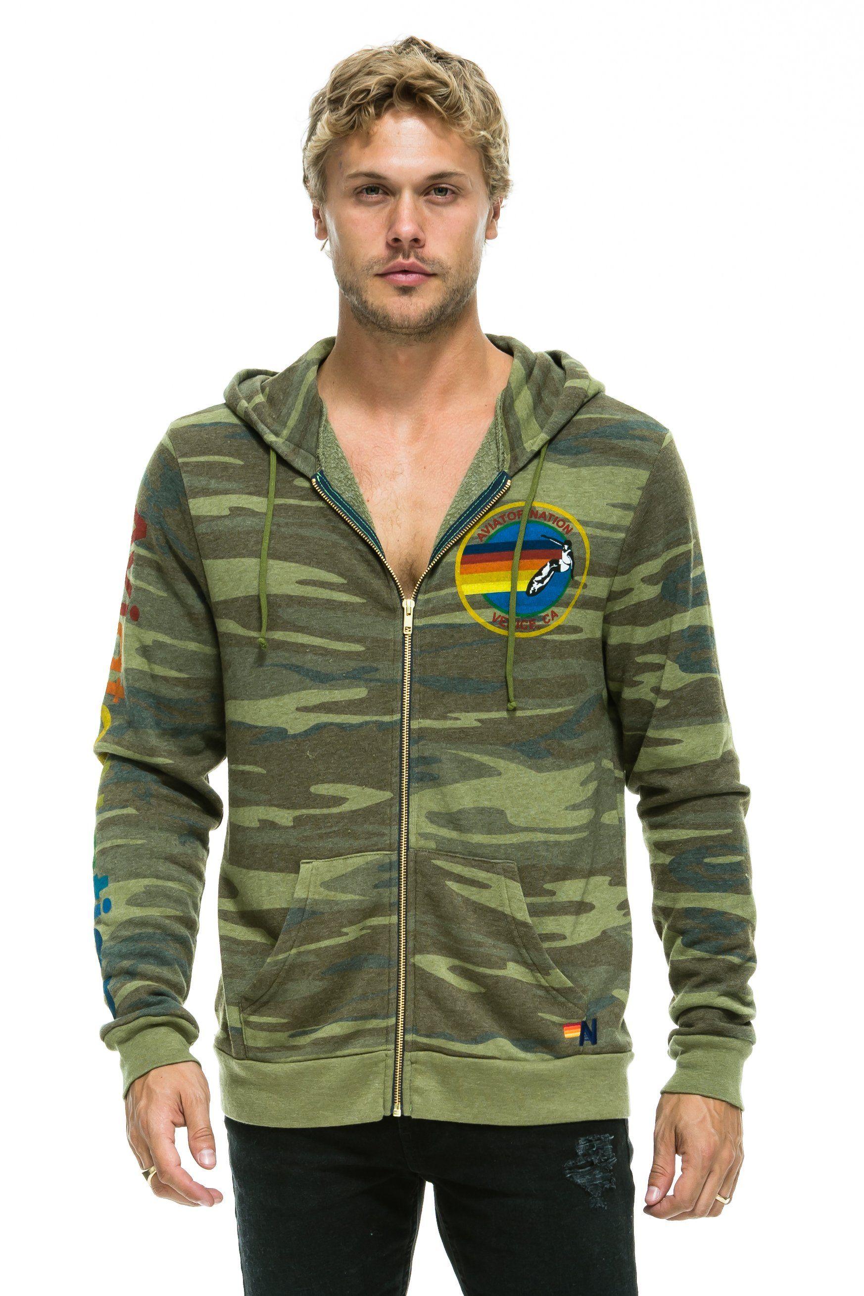 Camo Austin Logo - AVIATOR NATION AUSTIN HOODIE - CAMO - Aviator Nation