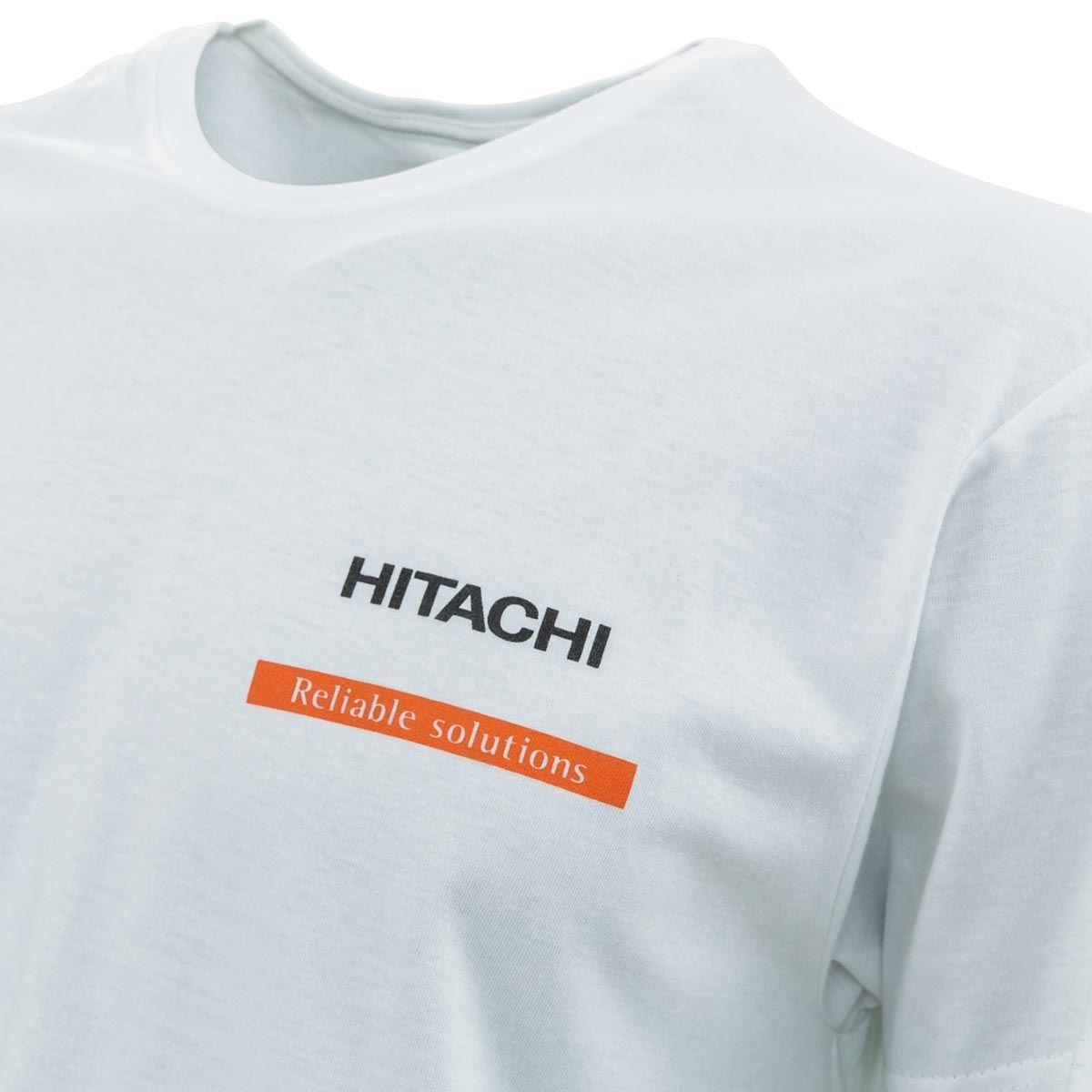 Hitachi White Logo - T-Shirt Uni White - Hitachi logo - HCME Webshop