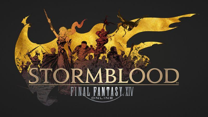 XIV Logo - Final Fantasy XIV: Stormblood (2017) promotional art - MobyGames