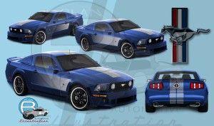 Ford Mustang Paint Logo - Mustang Paint Schemes - Sports Car Art