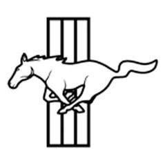 Black and White Mustang Logo - 8 Best Mustang - Logo images | Mustang logo, Rolling carts, 2010 ...