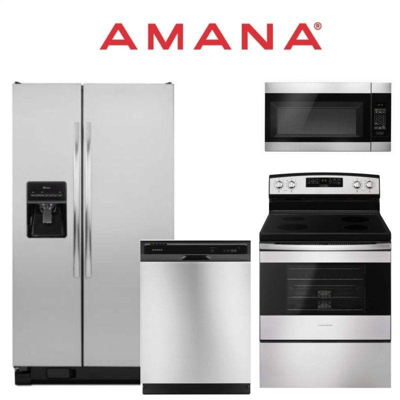 Amana Fridge Logo - PKGAMANA4PCSS In By Packages In Tampa, FL 4 Piece Stainless