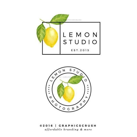 Lemon Logo - Lemon Logo Design Photography Logo Lemon Design Modern | Etsy