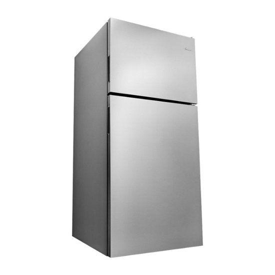 Refegerator Amana Logo - Amana 18 Cu. Ft. Top-Freezer Refrigerator Silver ART318FFDS - Best Buy