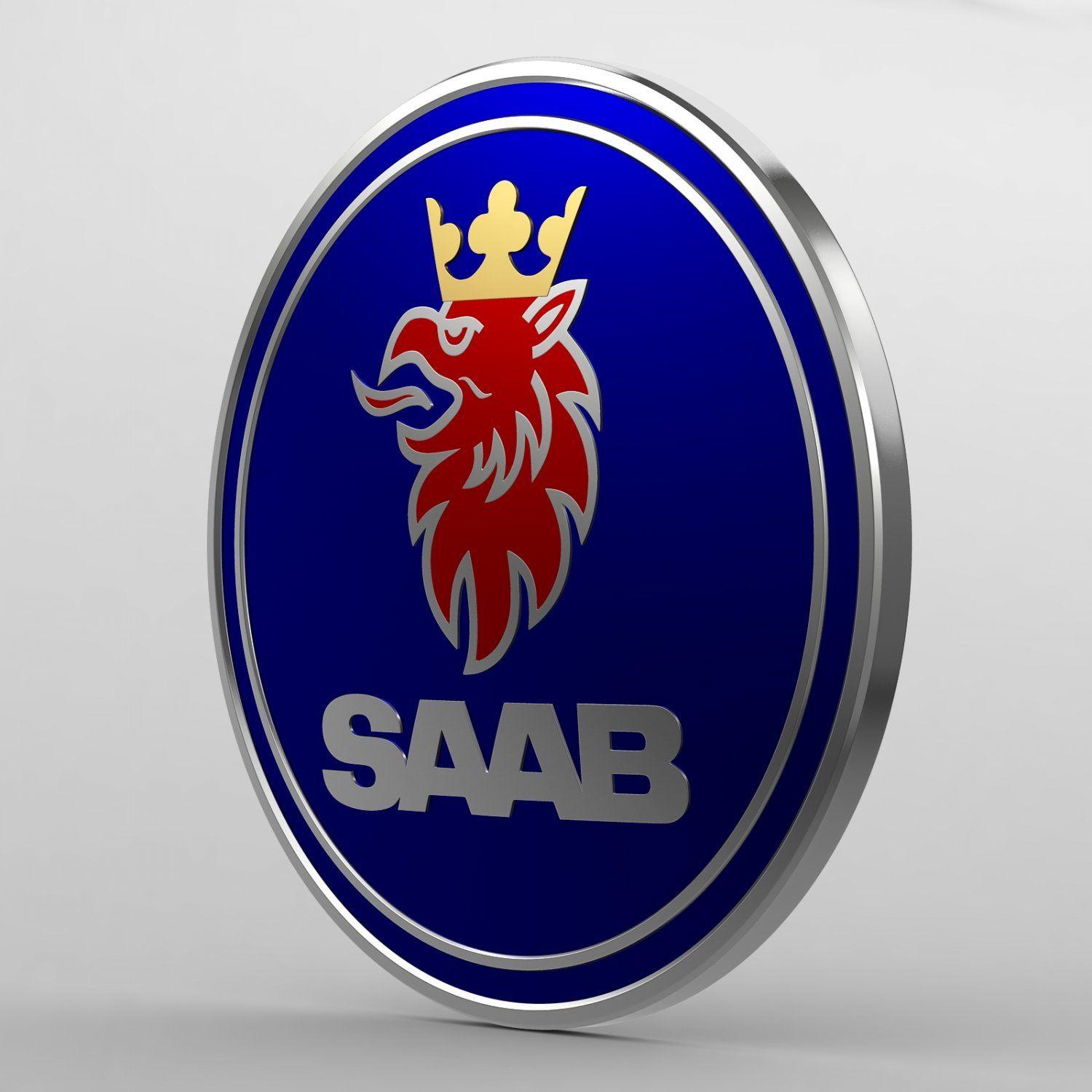 Saab Logo - Saab logo 3D Model in Parts of auto 3DExport