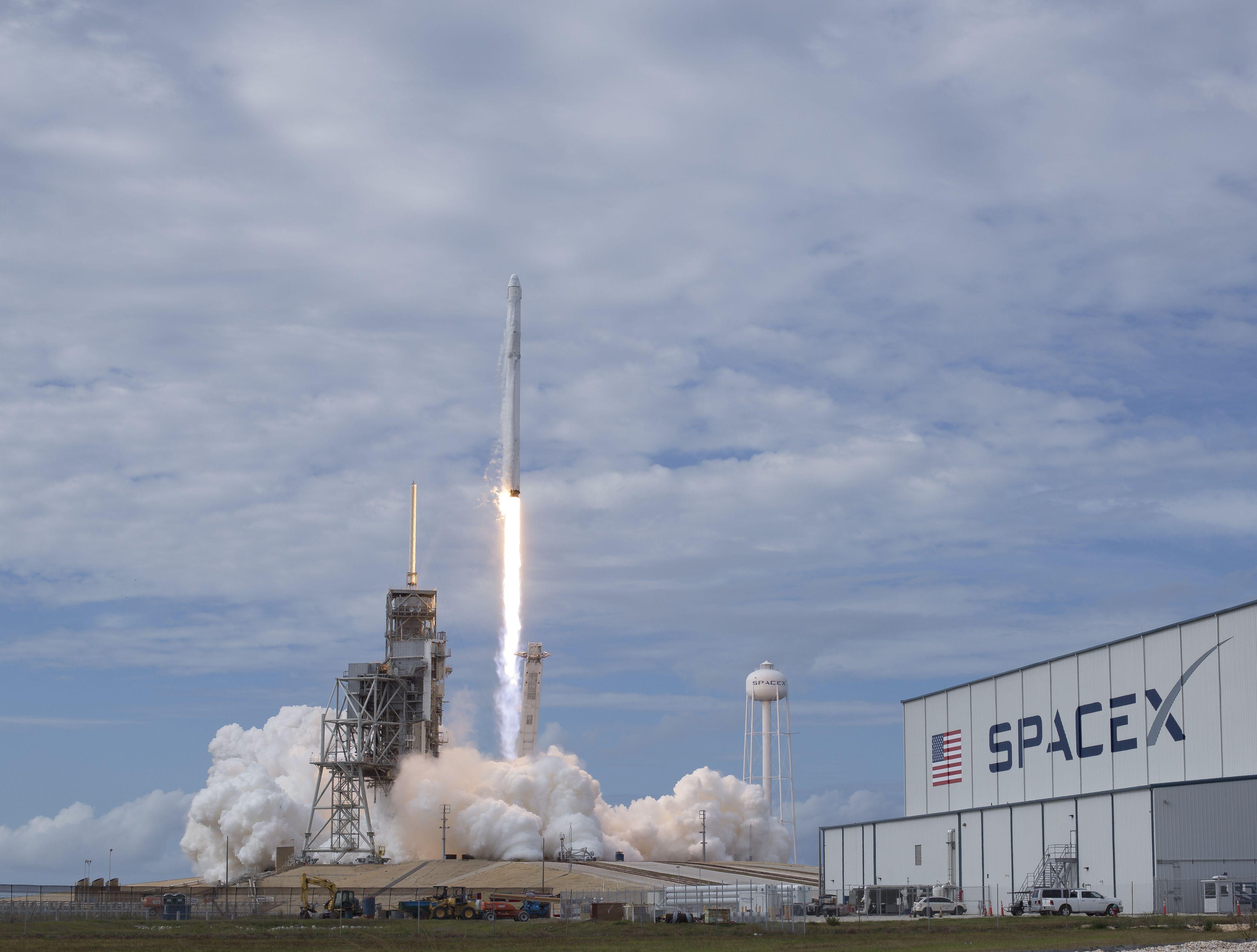 NASA Falcon 9 Logo - SpaceX Just Launched Its 50th Falcon 9 Rocket Into Space | Time